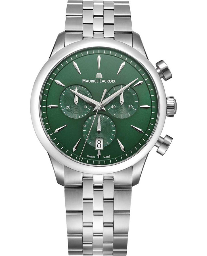Часы Maurice Lacroix 1975 751038-SS002-630-1 — мужские, зеленый