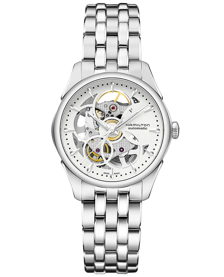 Часы Hamilton Jazzmaster Viewmatic Skeleton Lady Auto H32405111 — женские, белый