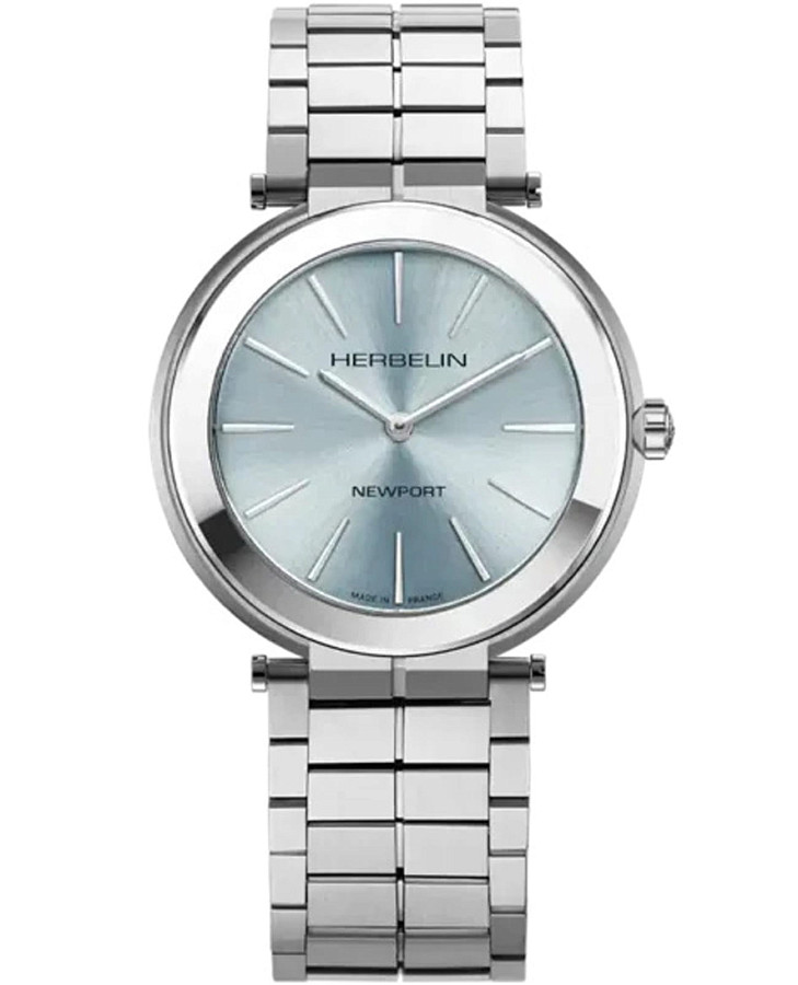 Часы Herbelin Newport Slim 19522B125 — мужские, голубой