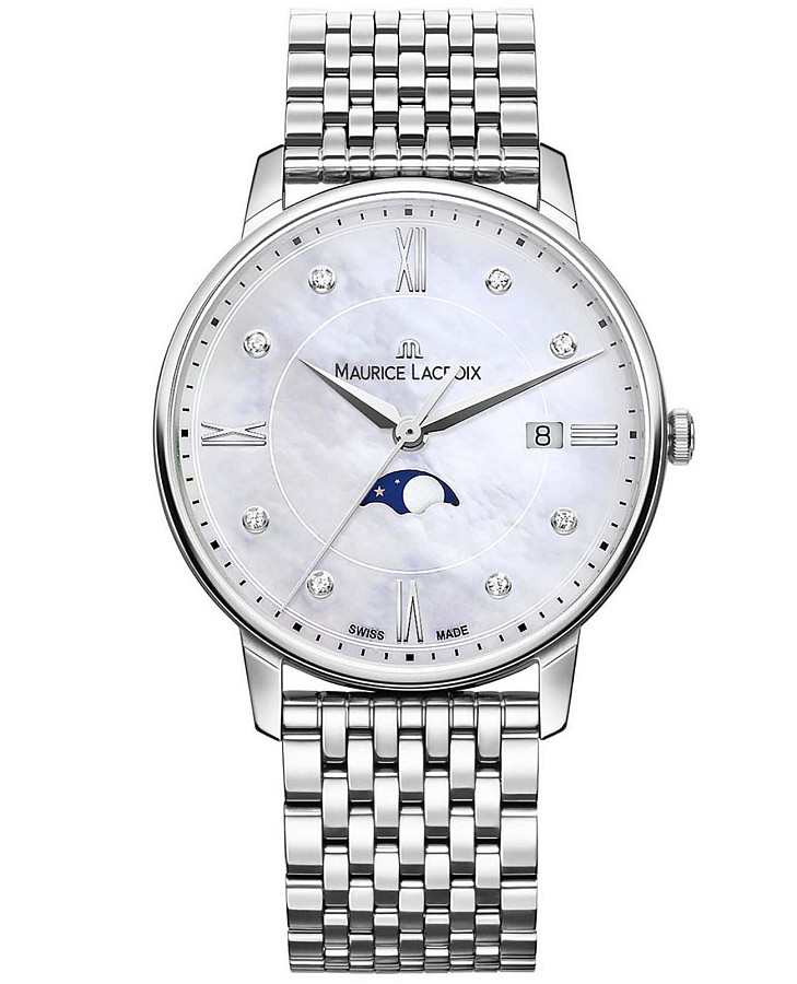 Часы Maurice Lacroix Eliros Moonphase EL1096-SS002-170-1 — женские, перламутровый