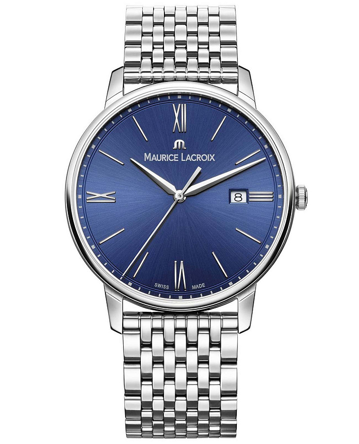 Часы Maurice Lacroix Eliros Date EL1118-SS002-410-2 — мужские, синий