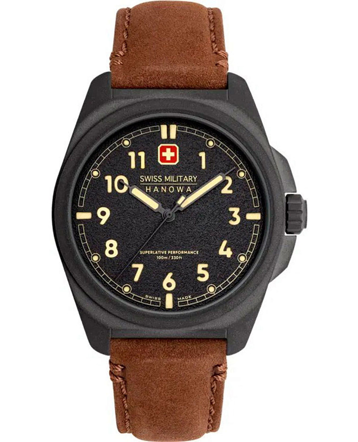 Часы Swiss Military Hanowa Fieldmaster SMWGA0003940 — мужские, черный