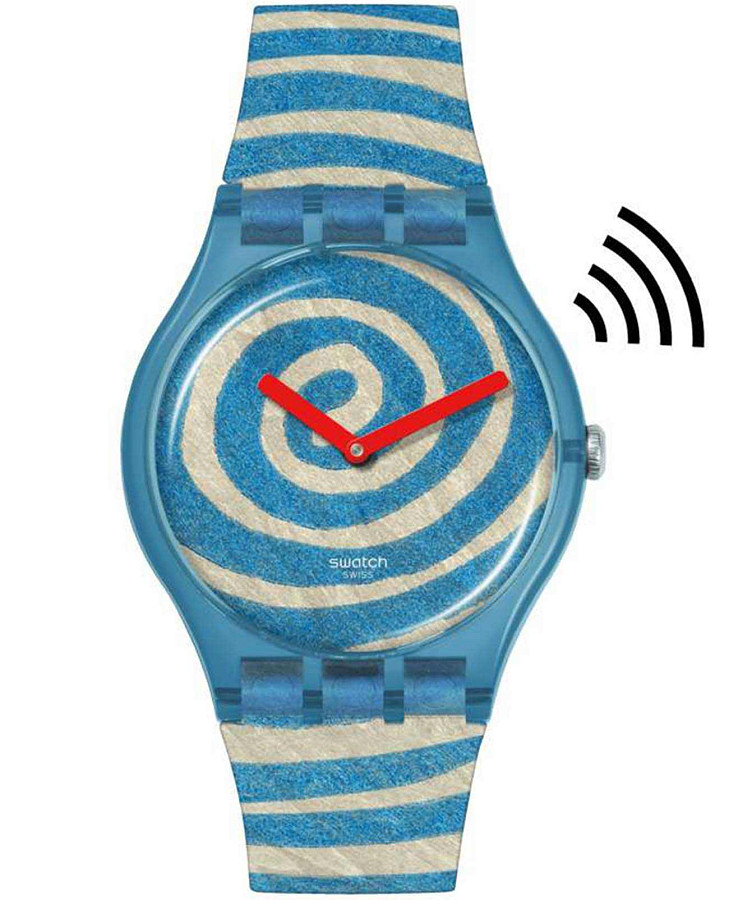 Часы Swatch New Gent Swatch Pay! SVIZ105-5300 — женские, голубой
