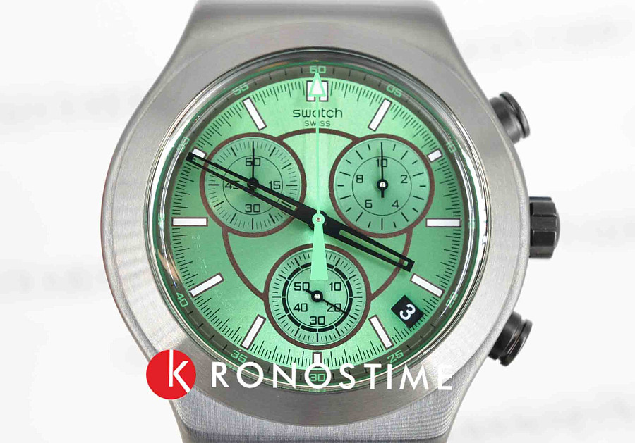 Часы Swatch I New Chrono YVM407G — металл сталь, Швейцария