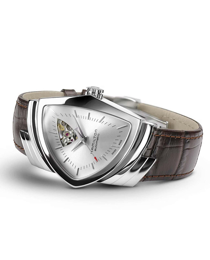 Часы Hamilton Ventura Open Heart Auto H24515552 — кожаный, мужские