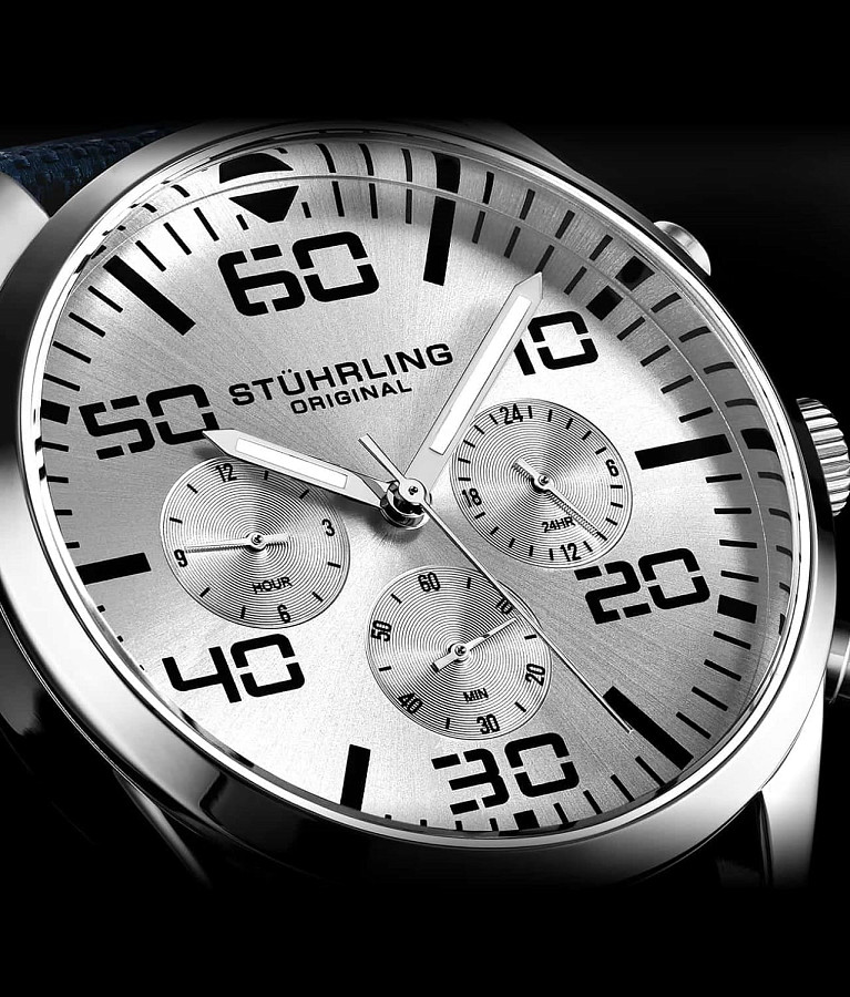 Часы Stuhrling Aviator 4001.3 — сталь металл, США