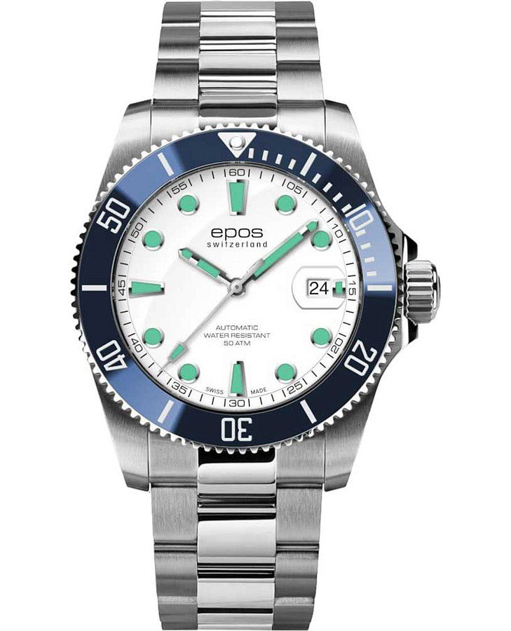 Часы Epos Diver 3504.131.96.10.30 — мужские, белый