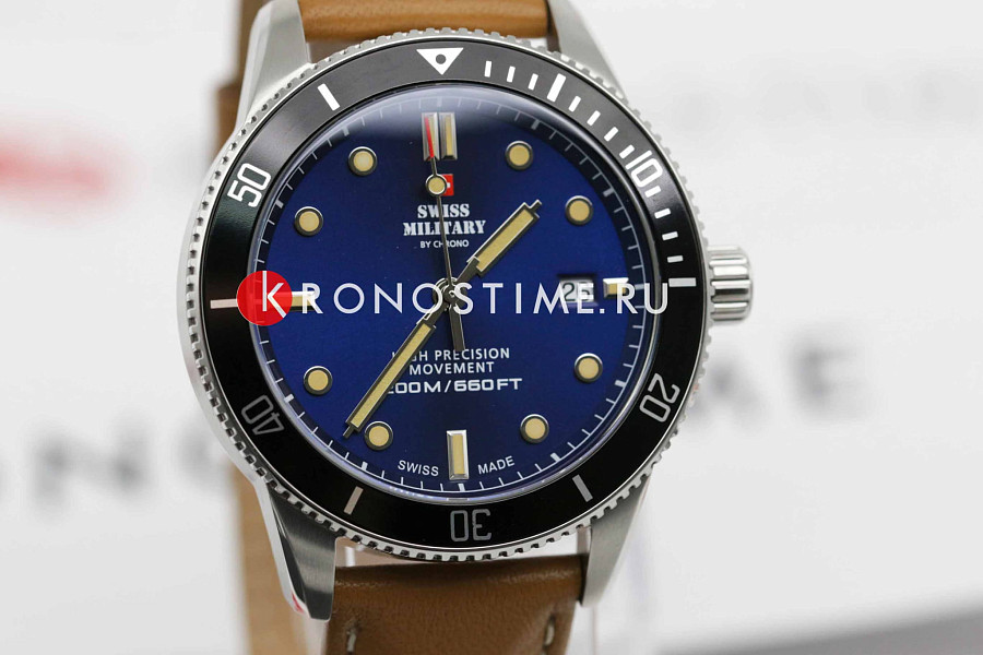Часы Swiss Military by Chrono Сверхточные SM34088.05 — металл сталь, Швейцария