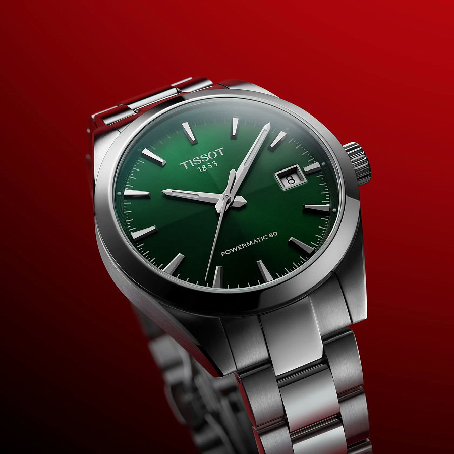 Часы Tissot Gentleman Powermatic 80 Silicium T165.807.11.091.00 — сталь металл, нержавеющая сталь