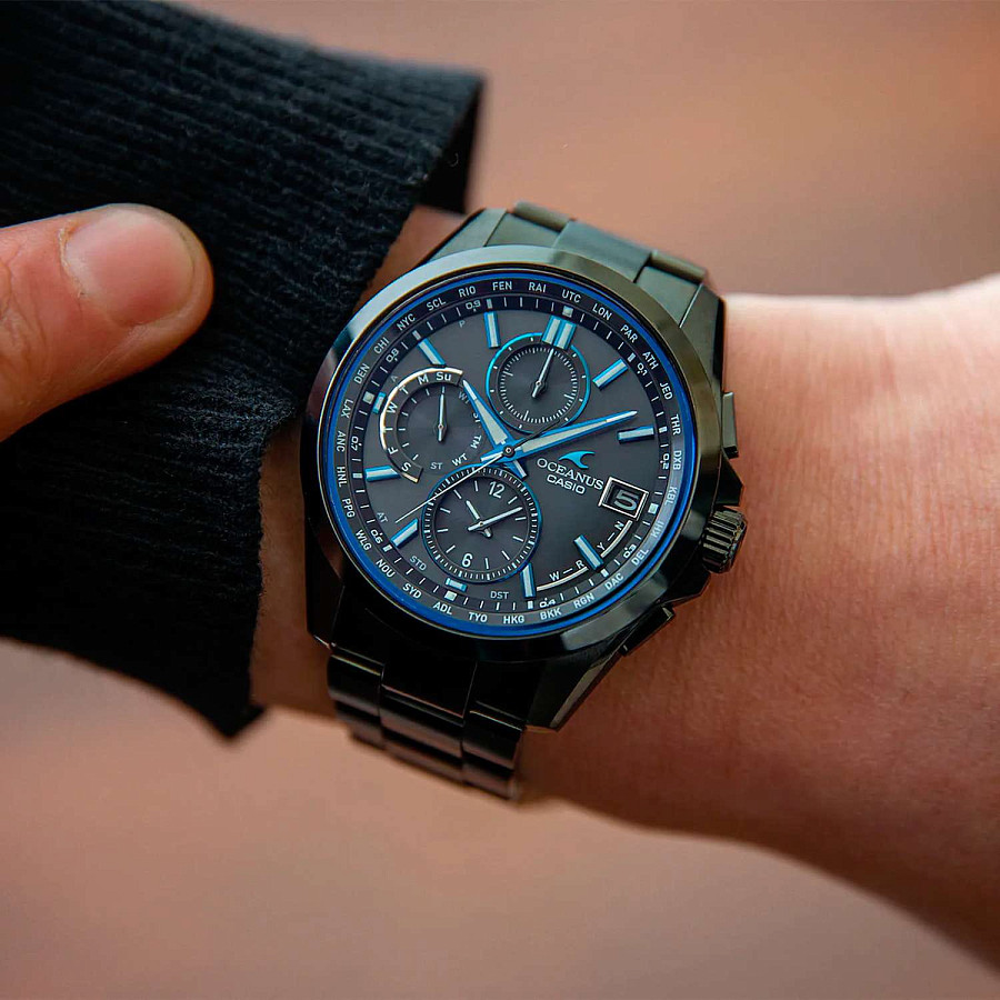 Часы Casio Oceanus OCW-T2600B-1A — титановый c dlc покрытием, мужские
