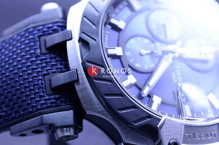 Часы Tissot T-Race Automatic Chronograph T115.427.27.041.00 — кожа + каучук, синий