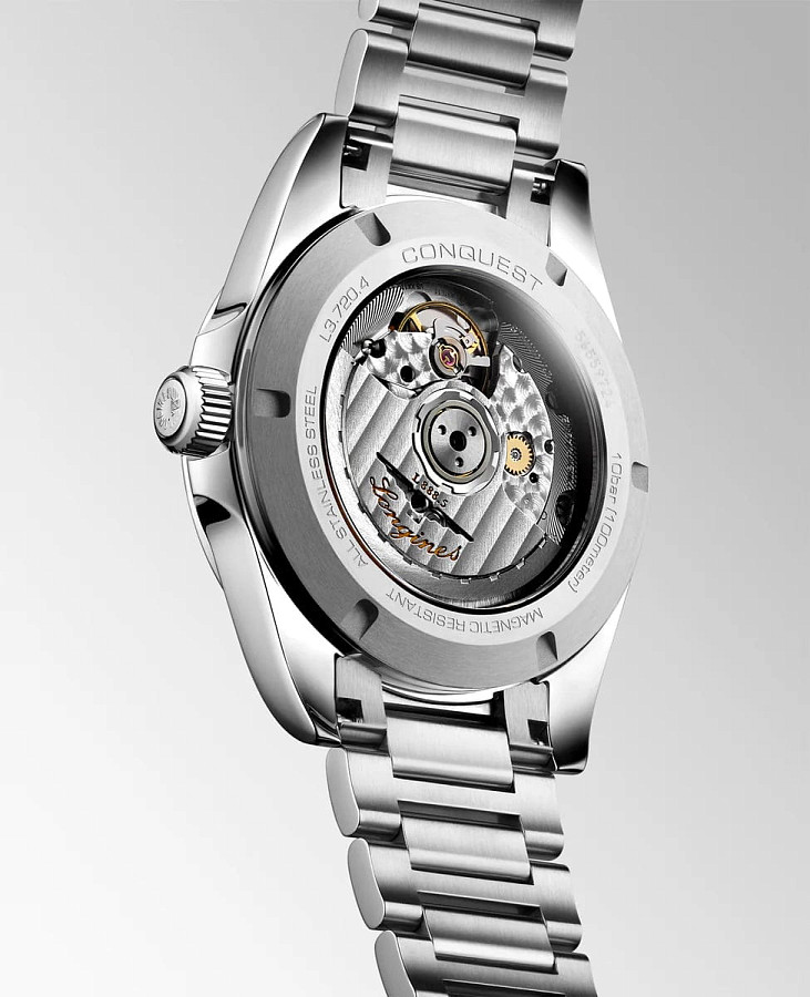 Часы Longines Conquest L3.720.4.52.6 — мужские, серебристый