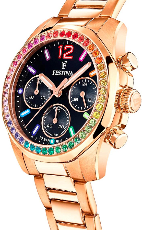 Часы Festina Boyfriend F20639/3 — нержавеющая сталь с pvd-покрытием, женские