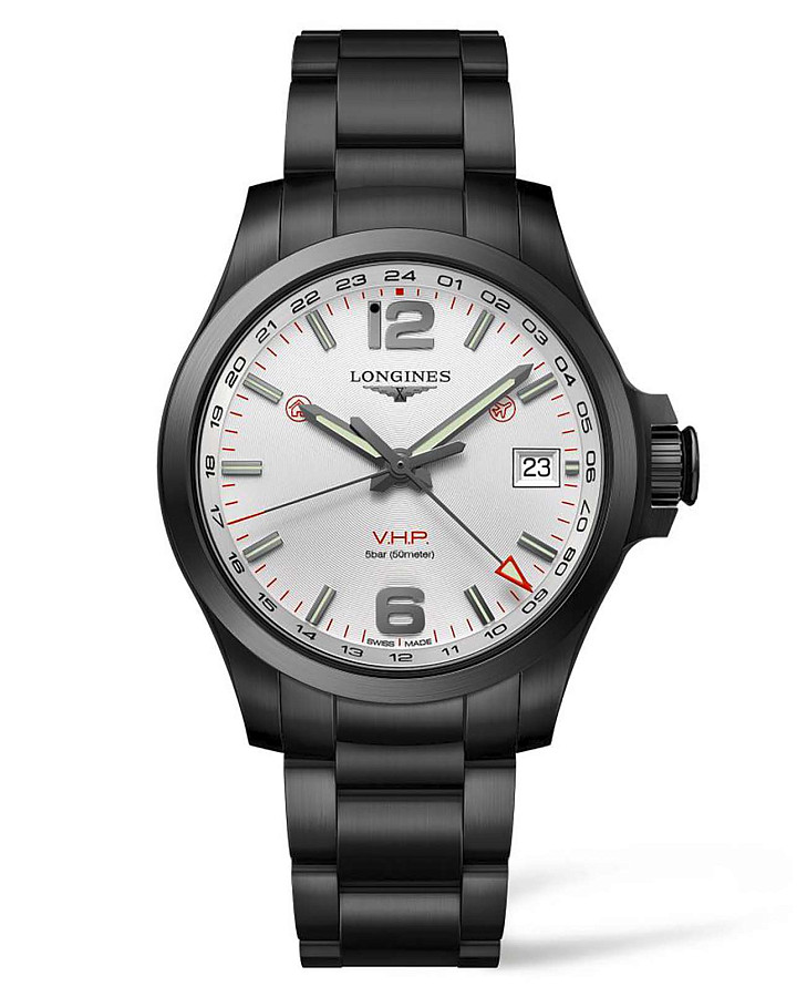 Часы Longines Conquest V.H.P. L3.718.2.76.6 — мужские, белый