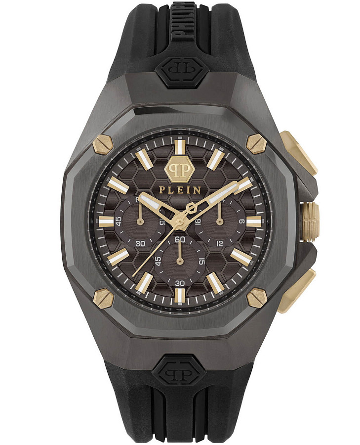 Часы Philipp Plein Octagon PWTBA0323 — мужские, коричневый