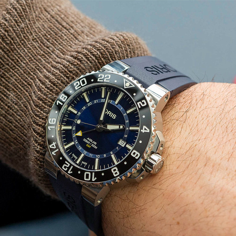 Часы Oris Aquis Gmt Date 01 798 7754 4135-07 4 24 65EB — артикул 01 798 7754 4135-07 4 24 65EB