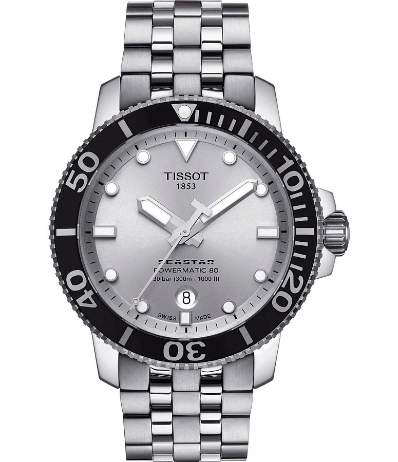 Часы Tissot Seastar 1000 Powermatic 80 T120.407.11.031.00 — мужские, серебристый