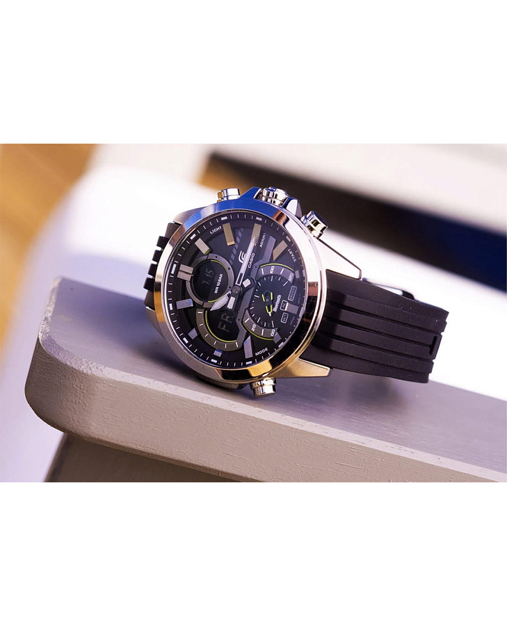 Часы Casio Edifice ECB-30P-1ADF (ECB-30P-1AEF) — черный, металл сталь