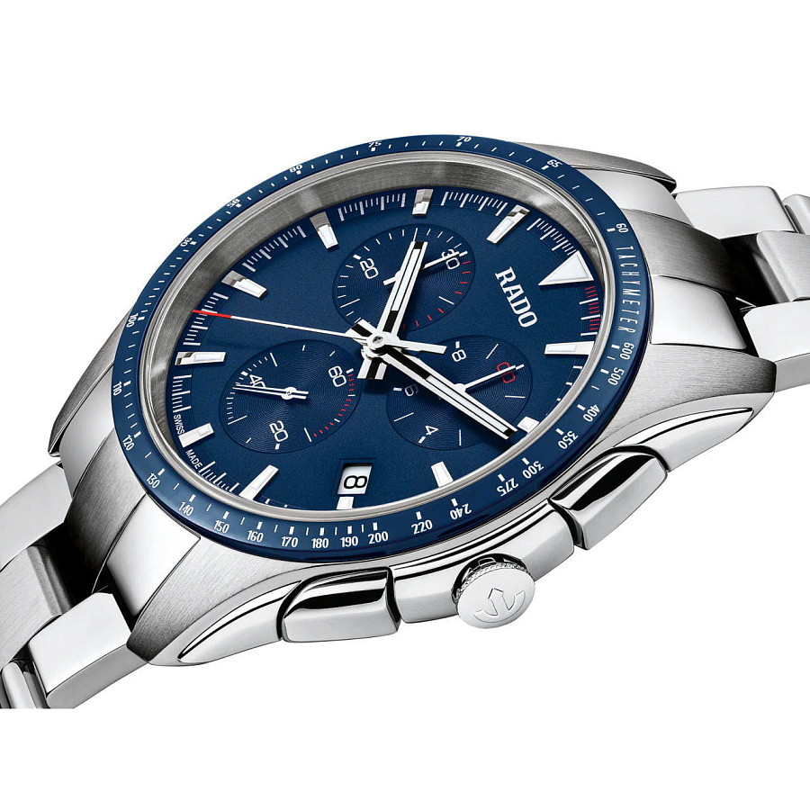 Часы Rado Hyperchrome Chronograph R32259203 — синий, металл керамика сталь