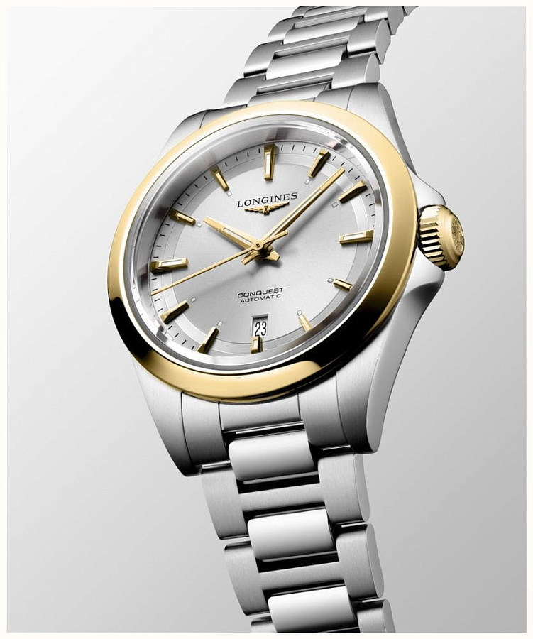 Часы Longines Conquest 30 mm L3.320.5.70.6 — механические, металл сталь