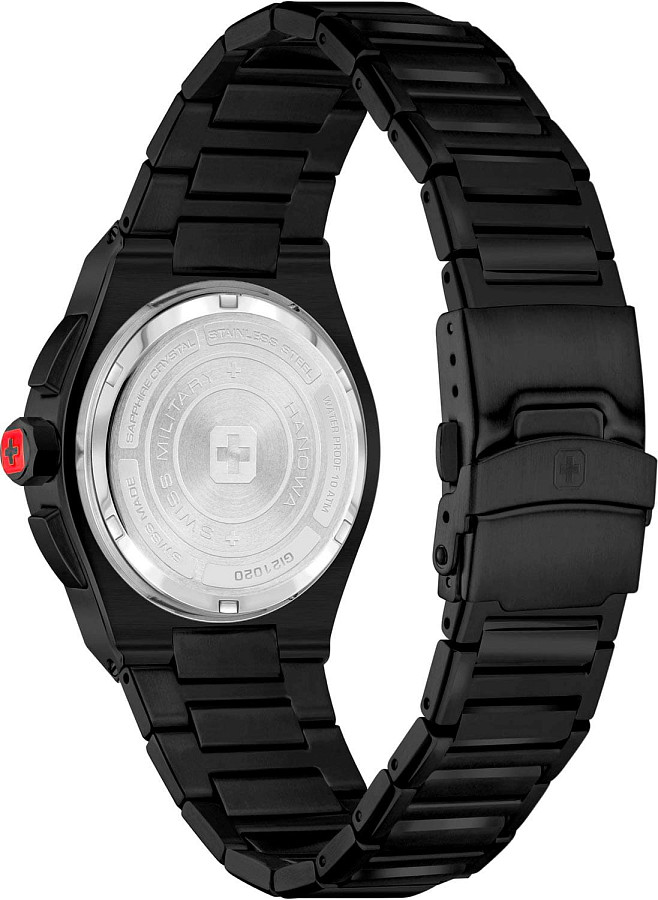 Часы Swiss Military Hanowa Aerograph SMWGI2102031 — черный, металл сталь