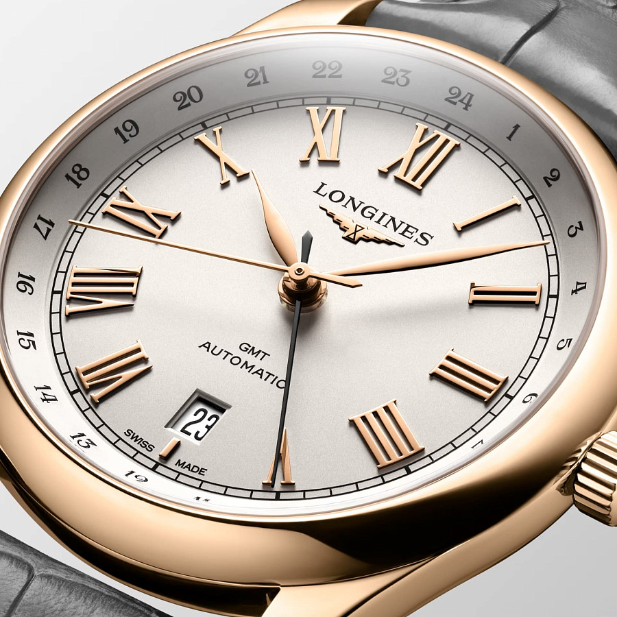 Часы Longines Master Collection GMT L2.844.8.71.2 — механические, золото металл