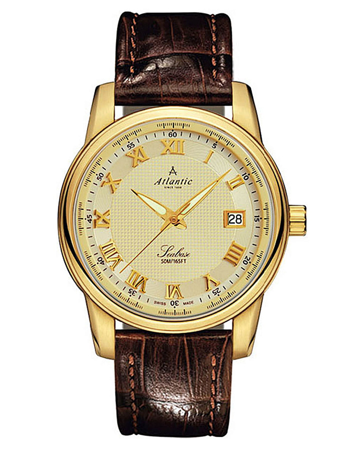 Часы Atlantic Seabase 64350.45.38 — мужские, шампань