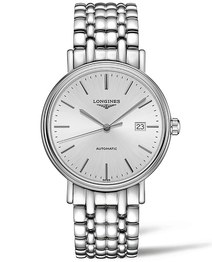 Часы Longines Presence L4.922.4.72.6 — мужские, серебристый