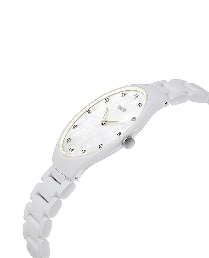 Часы Rado True Thinline Diamonds R27957912 — кварцевые, керамика металл сталь
