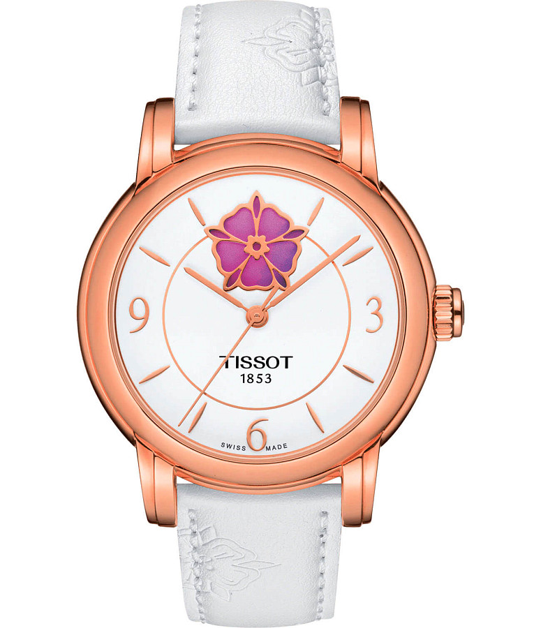 Часы Tissot Lady Heart Flower Powermatic 80 T050.207.37.017.05 — женские, белый