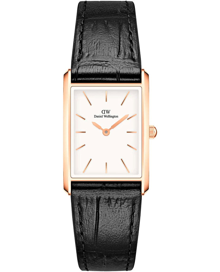 Часы Daniel Wellington Bound Black Crocodile Rose Gold DW00100693 — женские, белый