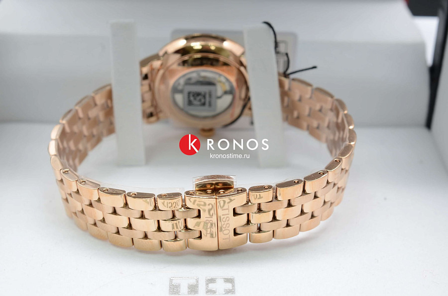 Часы Tissot Carson Premium Powermatic 80 Lady T122.207.33.031.00 — женские, сталь c pvd покрытием