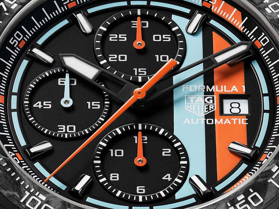 Часы TAG Heuer Formula 1 Chronograph x Gulf CBZ208B.BF0009 — Швейцария, механические