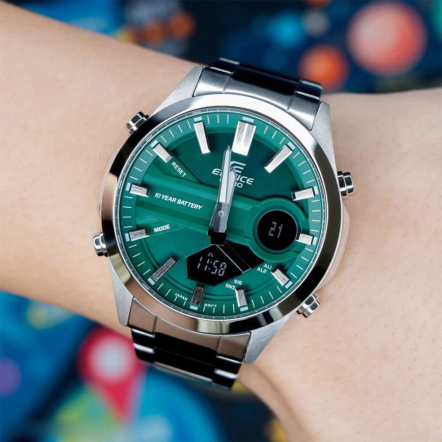 Часы Casio Edifice EFV-C120D-3A — кварцевые, металл сталь