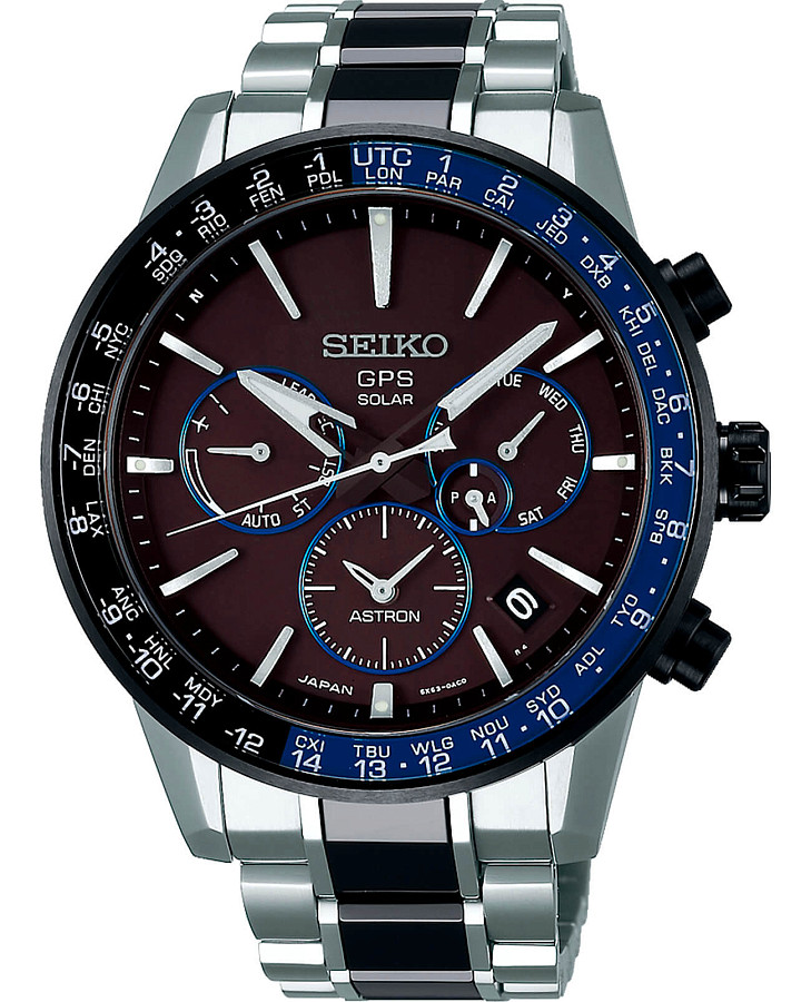 Часы Seiko Astron GPS Solar SSH009J1 — мужские, черный
