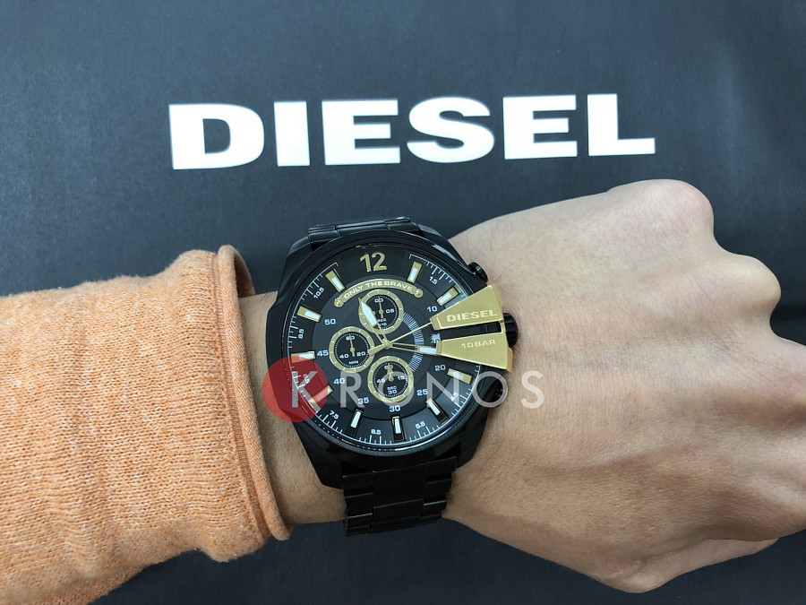 Часы Diesel DZ4338 — мужские, сталь c pvd покрытием