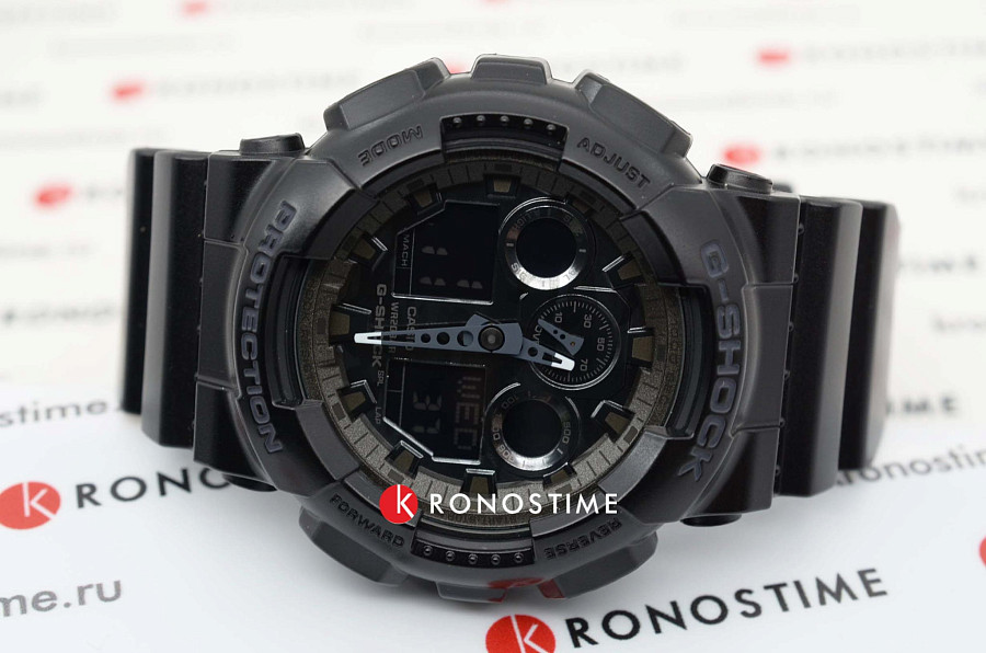 Часы Casio G-Shock GA-100CF-1A — электронные, пластик