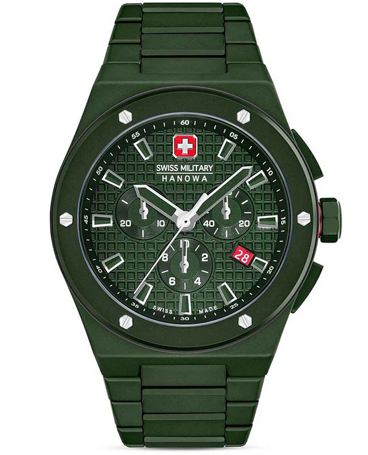 Часы Swiss Military Hanowa Sidewinder Ceramic SMWGI0002282 — мужские, зеленый