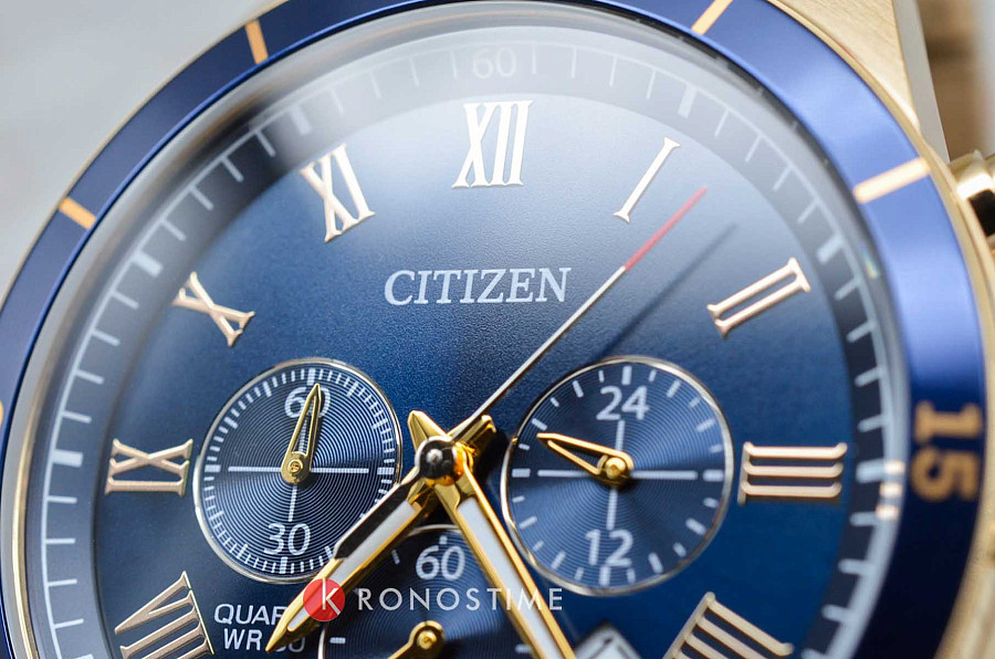 Часы Citizen Chronograph AN8169-58L — нержавеющая сталь с ip-покрытием, мужские