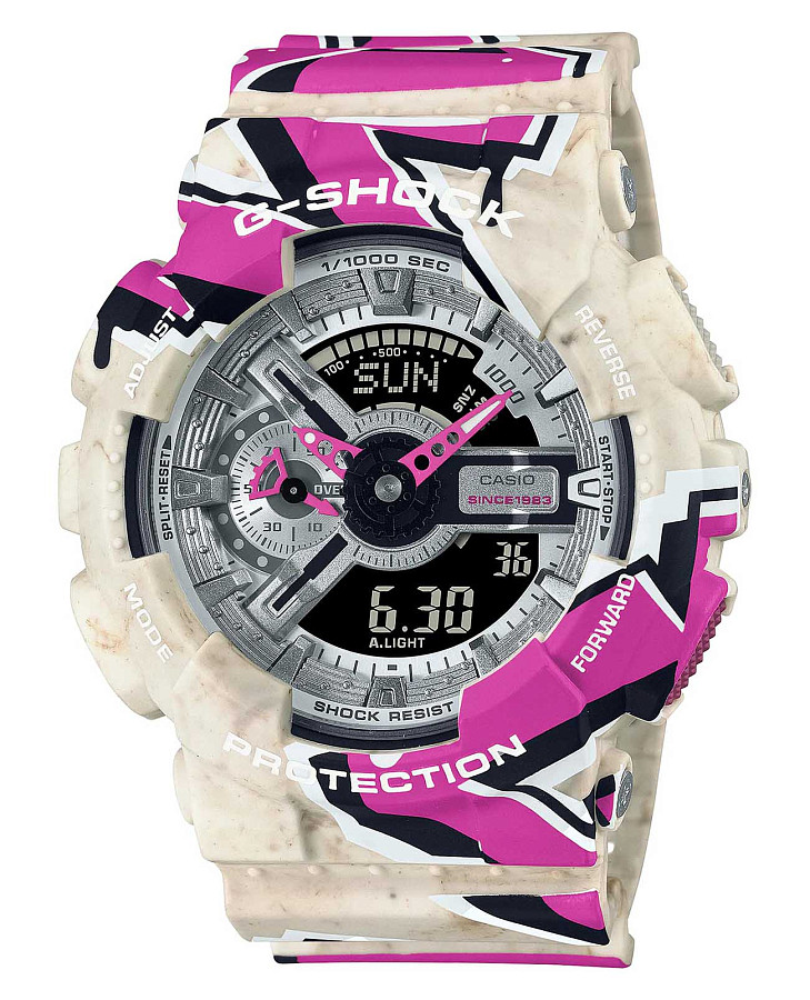 Часы Casio G-Shock GA-110SS-1ADR (GA-110SS-1A) — мужские, цветной