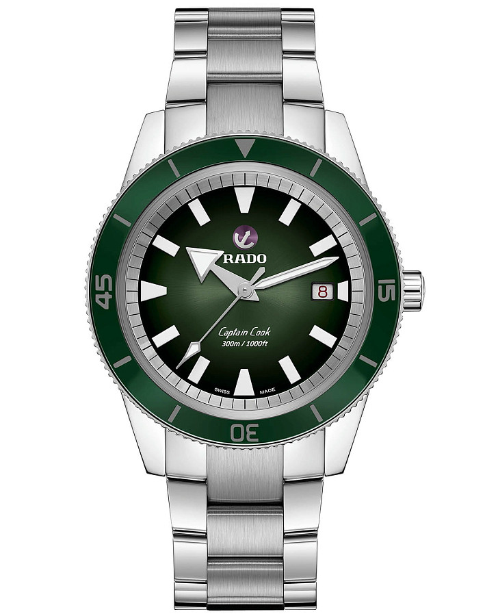 Часы Rado Captain Cook Automatic R32105313 — мужские, зеленый