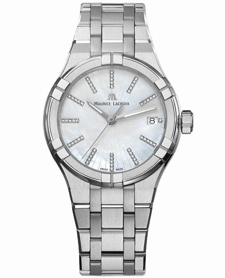 Часы Maurice Lacroix Aikon Quartz AI1106-SS002-170-1 — женские, перламутровый