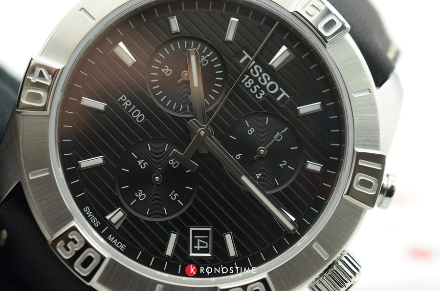 Часы Tissot PR 100 Sport Gent Chronograph T101.617.16.051.00 — мужские, кожаный
