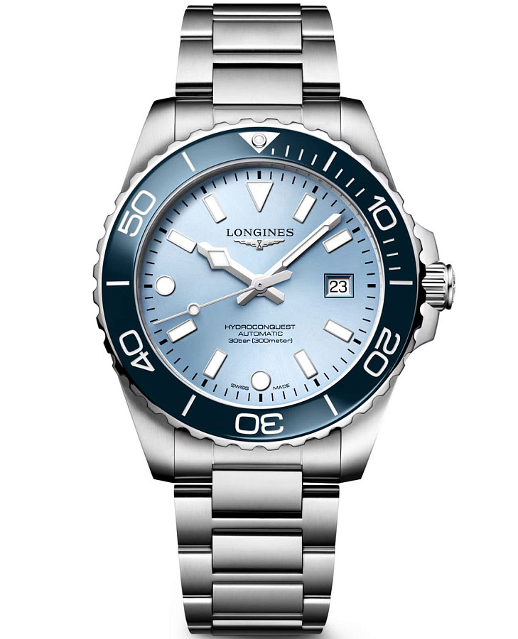 Часы Longines HydroConquest L3.788.4.98.6 — мужские, голубой