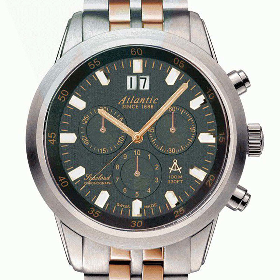 Часы Atlantic Seacloud Chronograph 73465.43.61R — кварцевые, металл сталь