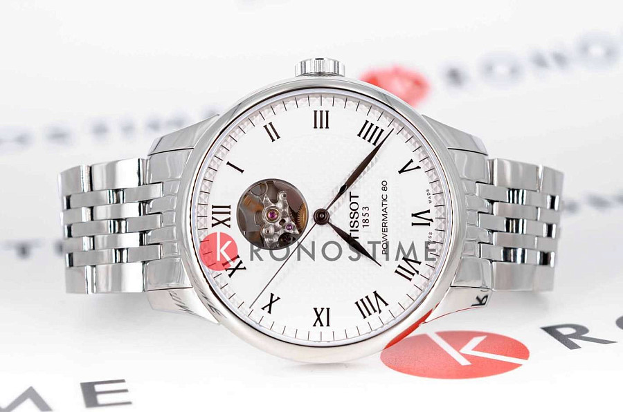 Часы Tissot Le Locle Powermatic 80 Open Heart T006.407.11.033.02 — механические, сталь металл