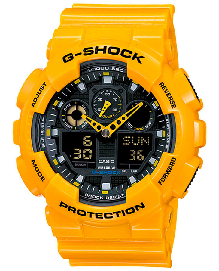 Часы Casio G-Shock GA-100A-9ADR (GA-100A-9A) — мужские, черный