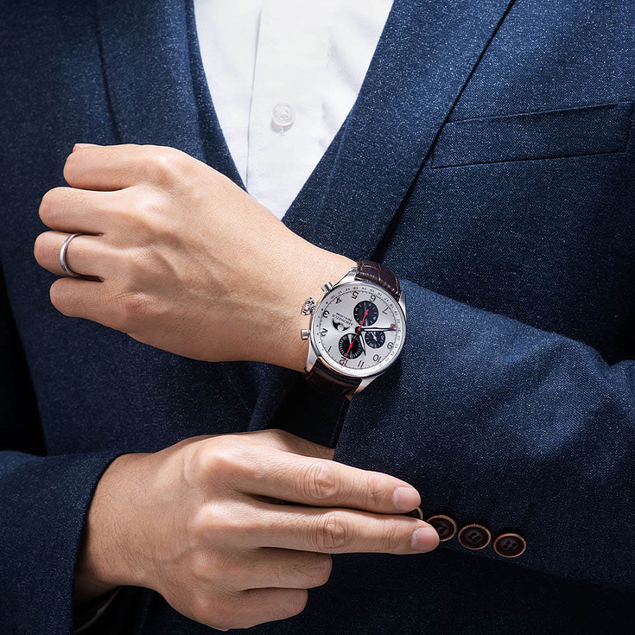 Часы Aerowatch Les Grandes Classiques Chrono Moon Phase Limited Edition 69989 AA04 — Швейцария, механические