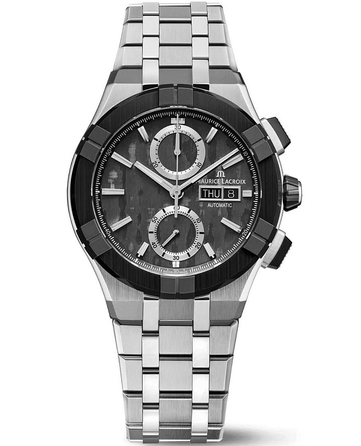 Часы Maurice Lacroix Aikon Automatic 43 mm AC6038-S1C31-330-1 — мужские, черный