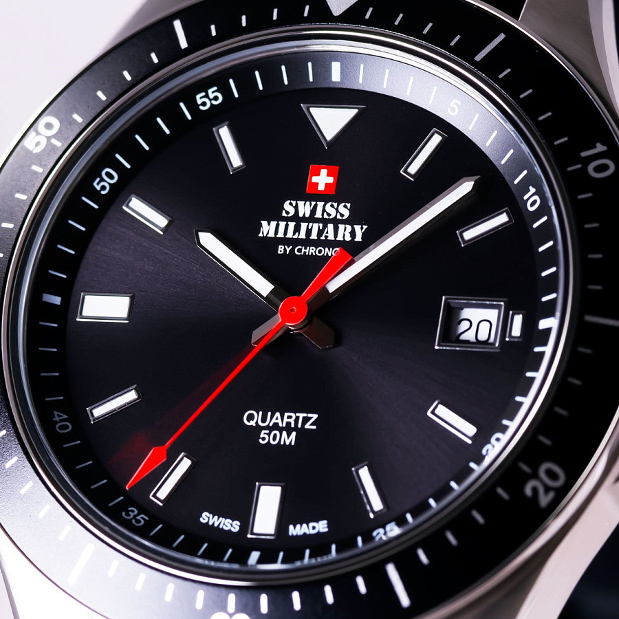 Часы Swiss Military by Chrono SM34082.07 — сталь металл, Швейцария